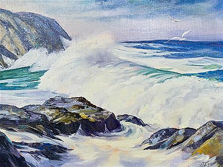 Untitled Seascape by Wayne Dye - Auction record, sale price, and art valuation. Compare with similar artists and explore comparable artworks.