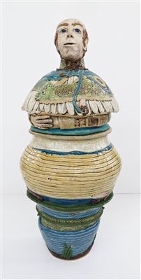 Sample artwork by Benjamin Sams (1945 - 2002), known for pottery, ceramics, wood carving - View similar artists and auction records