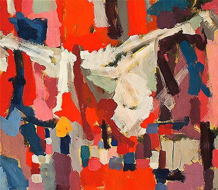 Sample artwork by Allen Wolf (1925 - 2011), known for abstract painting - View similar artists and auction records