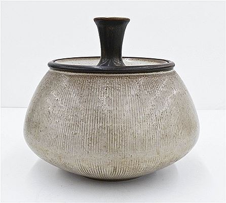 Covered Pottery Jar by Rupert Deese - Auction record, sale price, and art valuation. Compare with similar artists and explore comparable artworks.