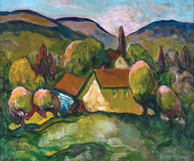 UNTITLED - HOUSES IN A LANDSCAPE