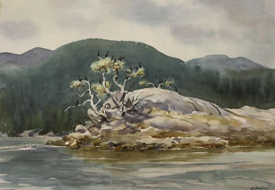 Cormorant Island by Henry Simpkins - Auction record, sale price, and art valuation. Compare with similar artists and explore comparable artworks.