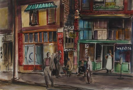 Chinatown, Vancouver by Campbell Tinning - Auction record, sale price, and art valuation. Compare with similar artists and explore comparable artworks.