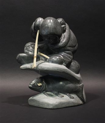 A woman fishing by Tivi Ilisituk - Auction record, sale price, and art valuation. Compare with similar artists and explore comparable artworks.