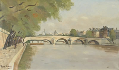 Le Pont Royal by Rene Durey - Auction record, sale price, and art valuation. Compare with similar artists and explore comparable artworks.