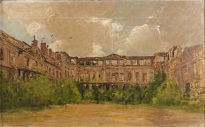 Vue de la Cour d'honneur du château de Saint-Cloud