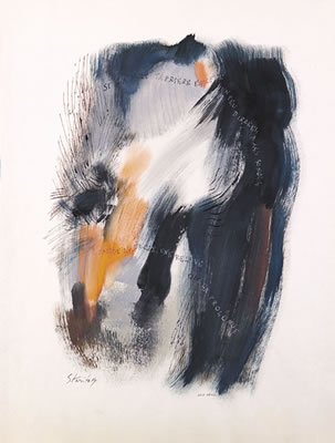 Abstract Composition with the text by Luc Henri