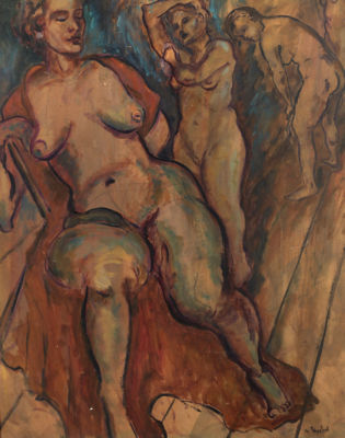 Sample artwork by Meir Axelrod (1902 - 1972), known for painting - View similar artists and auction records