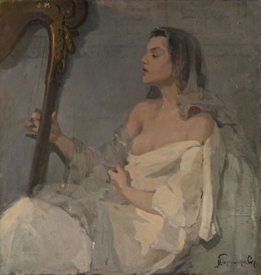 The Harpist by Ivan Silych Goriushkin-Sorokopudov - Auction record, sale price, and art valuation. Compare with similar artists and explore comparable artworks.
