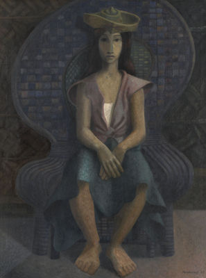 Portrait of Seated Woman with Hat and Fancy Dress by Nicolas Mordvinoff - Auction record, sale price, and art valuation. Compare with similar artists and explore comparable artworks.