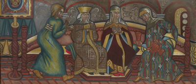 In the Princes' Chamber, diptych by Dmitri Semenovich Stelletsky - Auction record, sale price, and art valuation. Compare with similar artists and explore comparable artworks.
