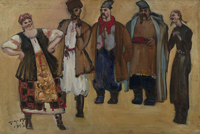 Costume design for the Opera 'Evening on a Farm Near Dikan'ka'