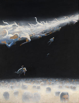 Sample artwork by Pyotr Belenok (1938 - 1991), known for collage, figure - View similar artists and auction records