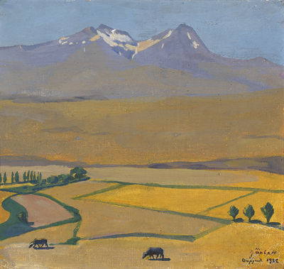Aragats in Summer by Martiros Seregeevich Sarian - Auction record, sale price, and art valuation. Compare with similar artists and explore comparable artworks.