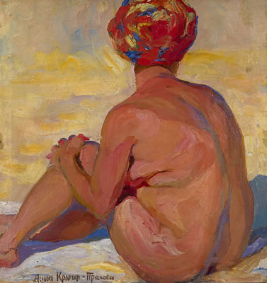 Nude Wearing a Head Scarf by Anna Kruger-Prakhova - Auction record, sale price, and art valuation. Compare with similar artists and explore comparable artworks.