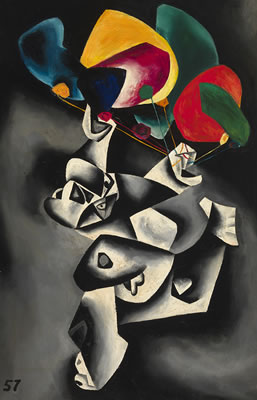 Boy with Balloons by Oleg Tselkov - Auction record, sale price, and art valuation. Compare with similar artists and explore comparable artworks.