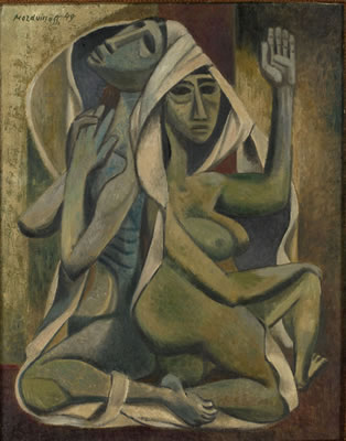 Two Kneeling Figures