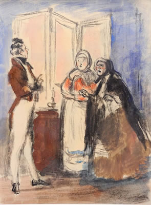 Costume Designs to Revisor by N. Gogol, two works