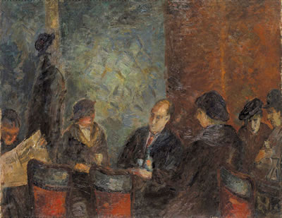 Portrait of Robert Rafailovich Falk: Self-portrait in a Parisian Café,