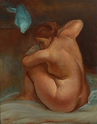 Nude with a Parrot
