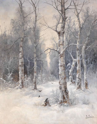 Winter Landscape by Karl Rozen - Auction record, sale price, and art valuation. Compare with similar artists and explore comparable artworks.