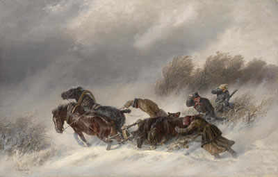 Returning from a Bear Hunt by Nikolai Egorovich Sverchkov - Auction record, sale price, and art valuation. Compare with similar artists and explore comparable artworks.
