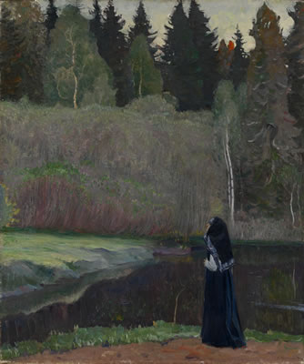 The Nightingale is Singing by Mikhail Vasilievich Nesterov - Auction record, sale price, and art valuation. Compare with similar artists and explore comparable artworks.