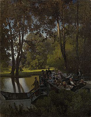 Luncheon in the Park by Pyotr Alexandrovich Sukhodolsky - Auction record, sale price, and art valuation. Compare with similar artists and explore comparable artworks.
