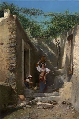 Sample artwork by Alexander Antonovich Rizzoni (1836 - 1902), known for painting - View similar artists and auction records