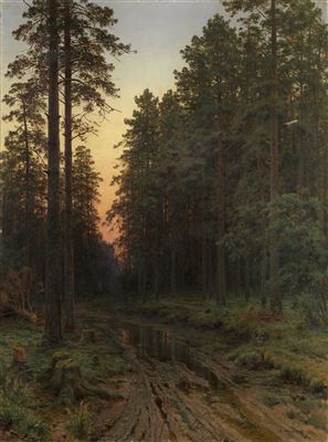 Sample artwork by Ivan Ivanovich Shishkin (1832 - 1898), known for forest landscape and portrait painting, teaching - View similar artists and auction records