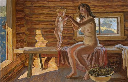 Sample artwork by Sergei & Aleksei Tkachev (Born 1922/1925), known for collaborative painting - View similar artists and auction records