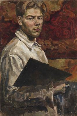 Portrait of Vladimir Feodorovich Stozharov: Self-Portrait with a Palette.