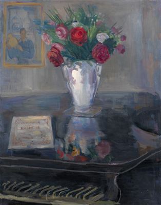 Still Life on a Grand Piano with a Portrait of E. Bebutova