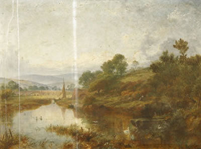 Rugged cliff scene