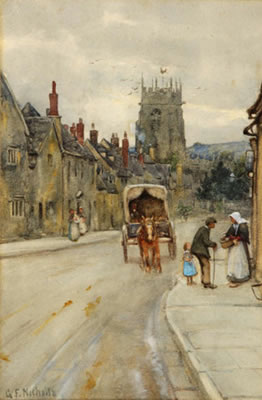 Sample artwork by George F Nicholls (1885 - 1937), known for painting - View similar artists and auction records