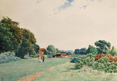 Rural Scene (Possibly Guildford) by James Walter Robert Linton - Auction record, sale price, and art valuation. Compare with similar artists and explore comparable artworks.