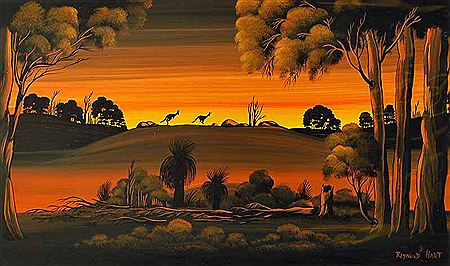 Landscape with Kangaroos