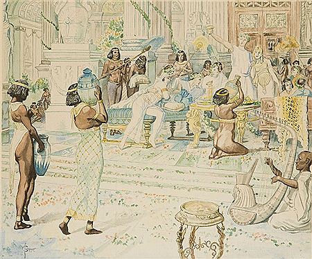 "Feast in ancient Egypt"