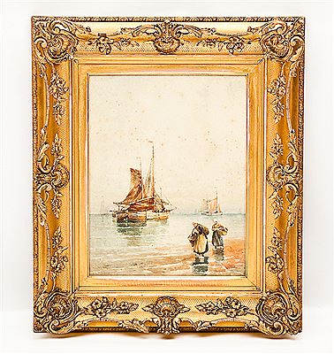 DUTCH FISHING BOATS by James Robertson Miller - Auction record, sale price, and art valuation. Compare with similar artists and explore comparable artworks.