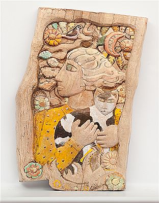 YOUNG MAN WITH A CAT by Arran Ross - Auction record, sale price, and art valuation. Compare with similar artists and explore comparable artworks.