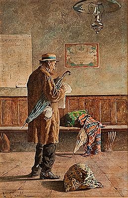 A TRAVELLER READS THE NEWS
