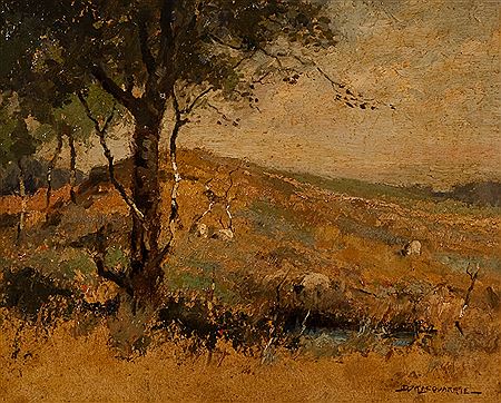 SHEEP IN A SCOTTISH LANDSCAPE by Donald Macquarrie - Auction record, sale price, and art valuation. Compare with similar artists and explore comparable artworks.