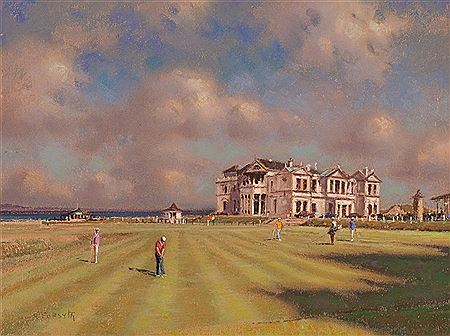 EIGHTEENTH GREEN WITH THE ROYAL & ANCIENT CLUBHOUSE, ST. ANDREWS by Richard Forsyth - Auction record, sale price, and art valuation. Compare with similar artists and explore comparable artworks.