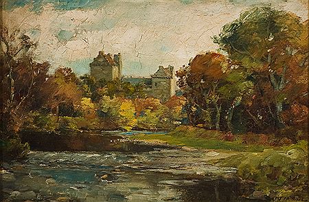DEAN CASTLE (KILMARNOCK) FROM THE RIVER