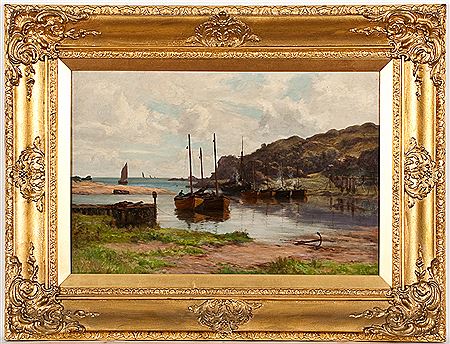 BOATS IN A FISHING BAY