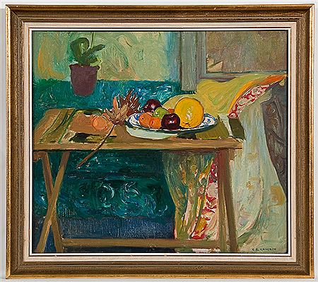 STILL LIFE WITH GRAPEFRUIT by Gordon Stewart Cameron - Auction record, sale price, and art valuation. Compare with similar artists and explore comparable artworks.