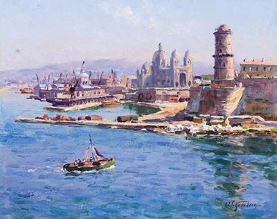 Entrance to the port of Joliette, Marseilles