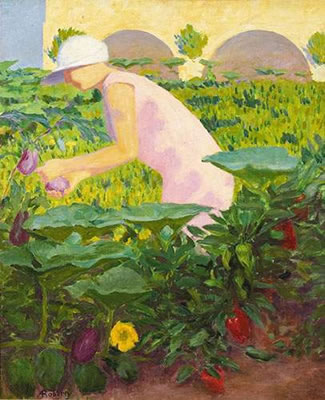 Woman in the garden by Andre Felix Roberty - Auction record, sale price, and art valuation. Compare with similar artists and explore comparable artworks.