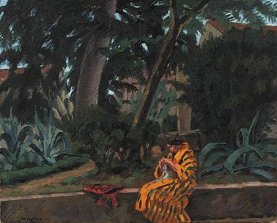 Woman sitting at Prades