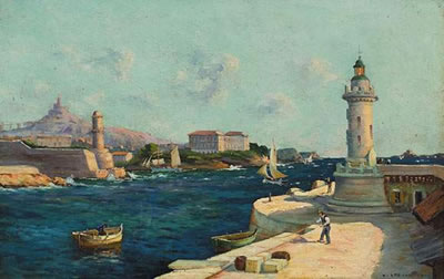 The entrance to the port of Marseilles by Vincent Spinazzola - Auction record, sale price, and art valuation. Compare with similar artists and explore comparable artworks.